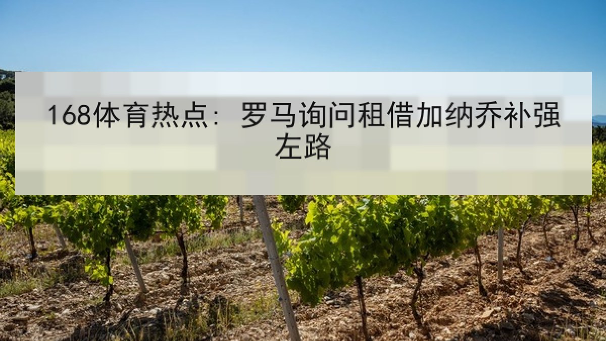 168体育热点: 罗马询问租借加纳乔补强左路